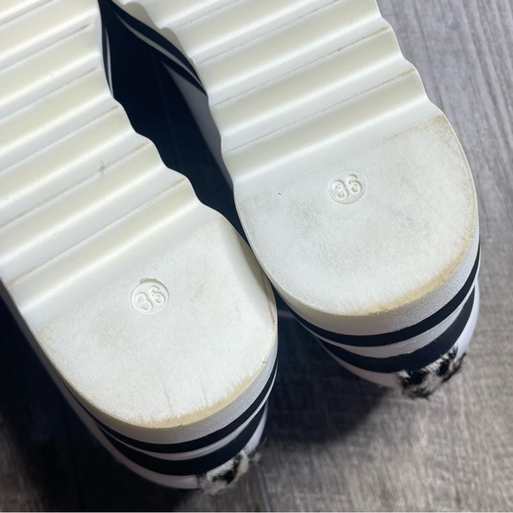 Marco Moreo White Leather Chunky Platform Sneakers Size 6 - Picture 4 of 11